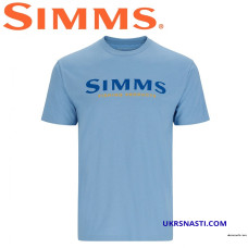 Футболка Simms Logo T-Shirt Lt. Blue Heather размер M